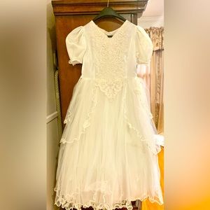 Beautiful First Communion White Dress